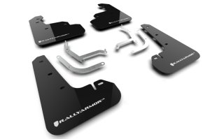 Subaru Impreza Mud Flaps - Rally Armor - UR Black Flap/White Logo - Black - `24-`25 Subaru Impreza Mud Flaps - Rally Armor - UR Black Flap/White Logo - Black - `24-`25